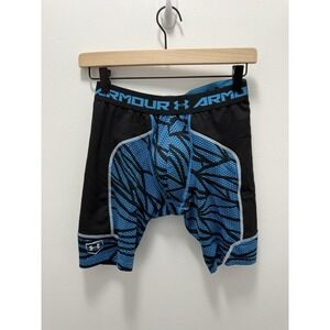 Under Armour HeatGear Compression Air Vent Slider Shorts Youth Large Black NWT